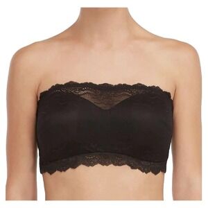 NEW SPANX Undie-Tectable Bandeau Size XL Bra Black Lace Trim Comfort Stretch
